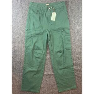 Billabong Leia Green Cargo Pants Size 28 Utility Pocket Trousers NEW